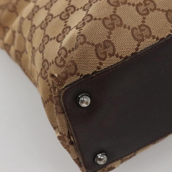 GUCCI GG Canvas Hand Bag Beige Gold - Picture 11 of 16